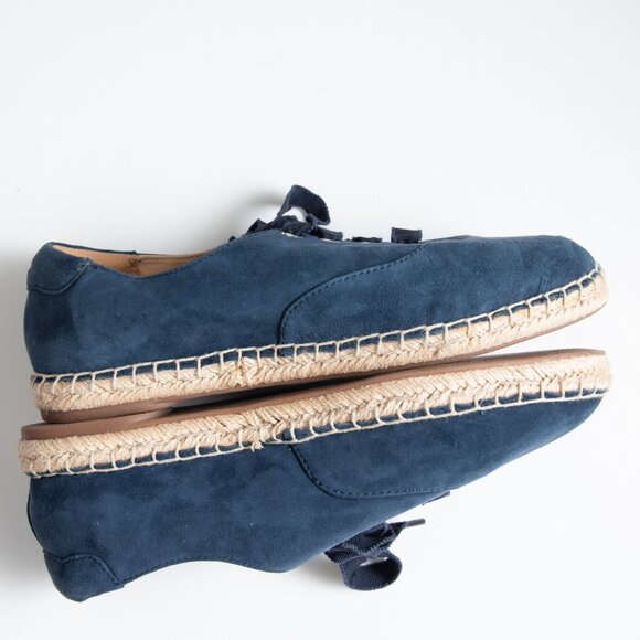 Vionic Coast Sandy Shoes Lace Up Espadrilles Summer Comfortable Suede Blue 8 - Picture 4 of 8
